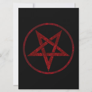 Red Devil Pentagram Invitation