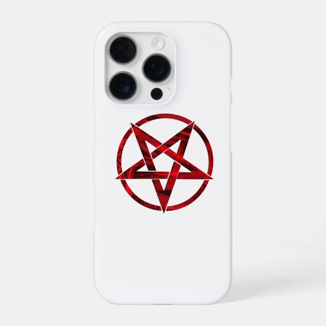 Red Devil Pentagram iPhone Case (Back)