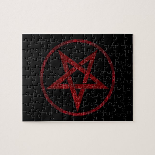 Red Devil Pentagram Jigsaw Puzzle (Horizontal)