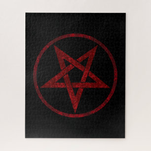 Red Devil Pentagram Jigsaw Puzzle