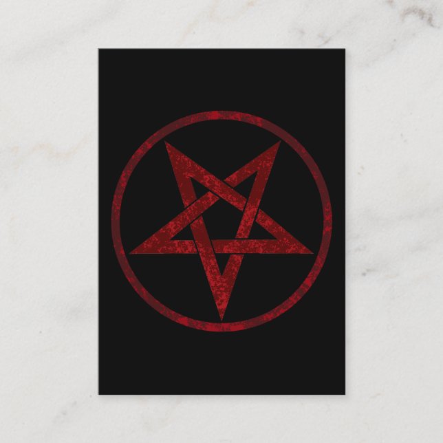 Red Devil Pentagram Loyalty Card (Front)