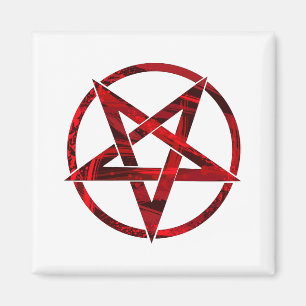 Red Devil Pentagram Magnet