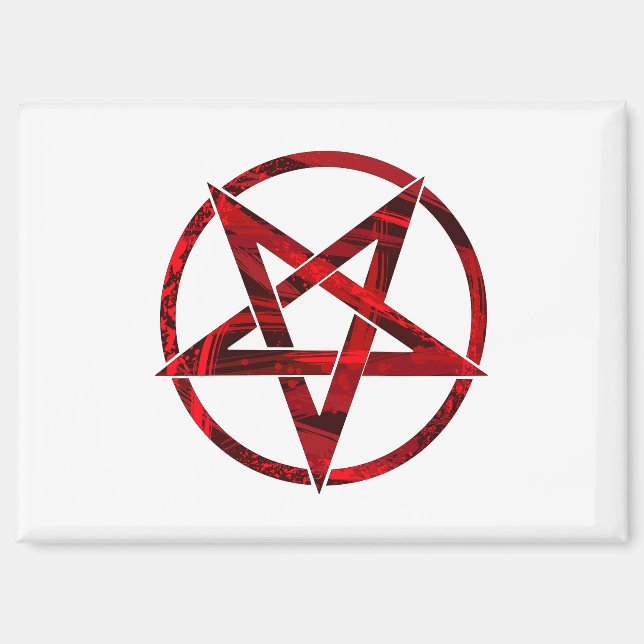 Red Devil Pentagram Magnet (Front)