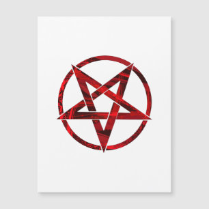Red Devil Pentagram Magnetic Invitation