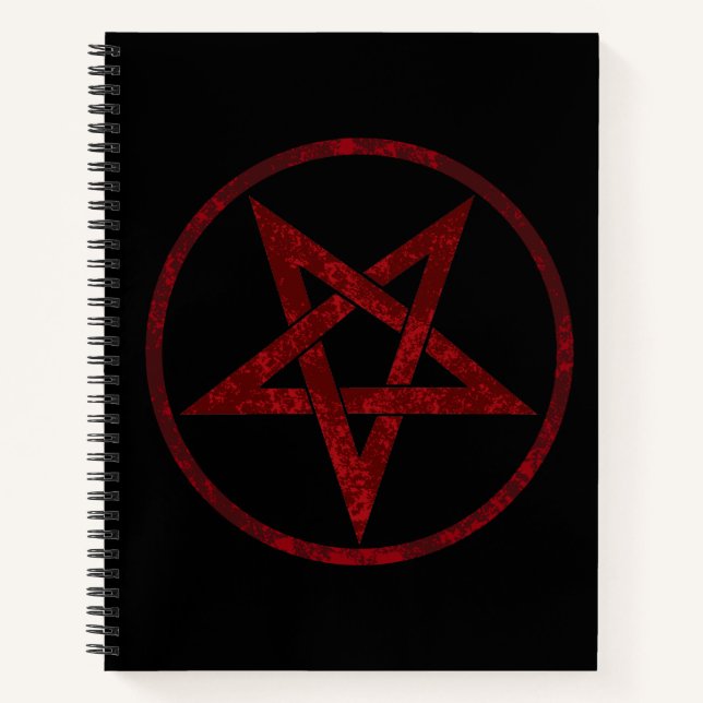 Red Devil Pentagram Notebook (Front)
