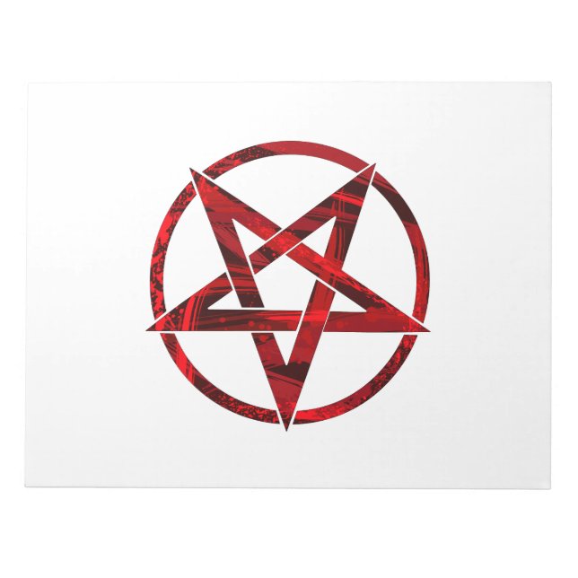 Red Devil Pentagram Notepad (Front)