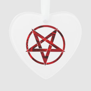 Red Devil Pentagram Ornament