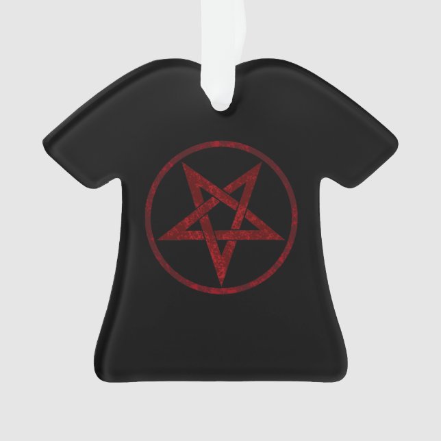 Red Devil Pentagram Ornament (Front)