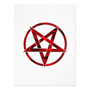 Red Devil Pentagram Photo Print