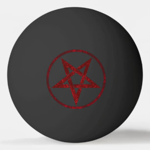 Red Devil Pentagram Ping Pong Ball