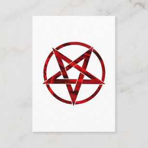 Red Devil Pentagram Place Card