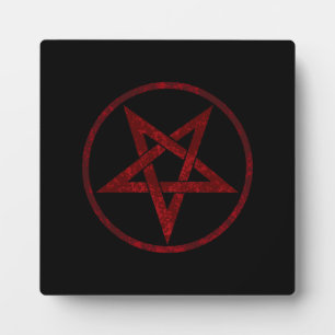 Red Devil Pentagram Plaque