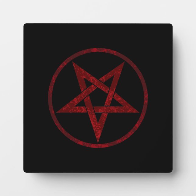 Red Devil Pentagram Plaque (Front)