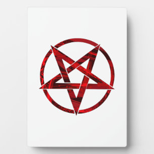 Red Devil Pentagram Plaque