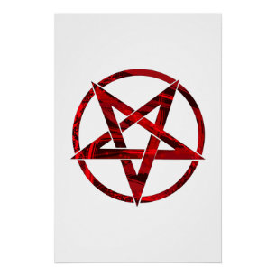 Red Devil Pentagram Poster