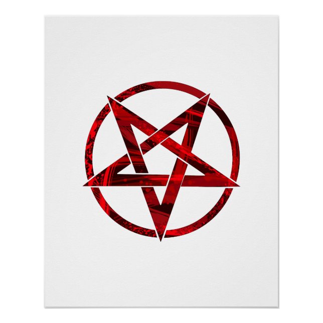 Red Devil Pentagram Poster (Front)