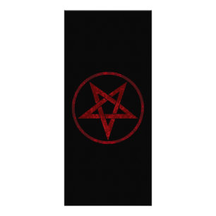 Red Devil Pentagram Rack Card