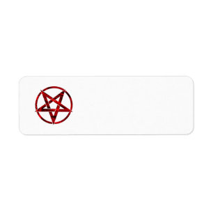 Red Devil Pentagram Return Address Label