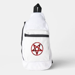 Red Devil Pentagram Sling Bag