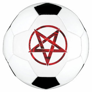 Red Devil Pentagram Soccer Ball