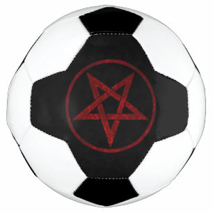 Red Devil Pentagram Soccer Ball