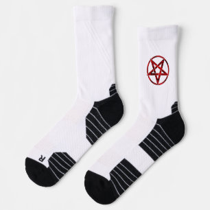 Red Devil Pentagram Socks