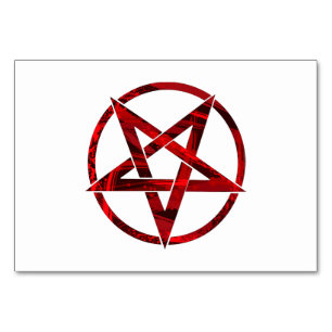Red Devil Pentagram Table Number