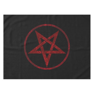 Red Devil Pentagram Tablecloth