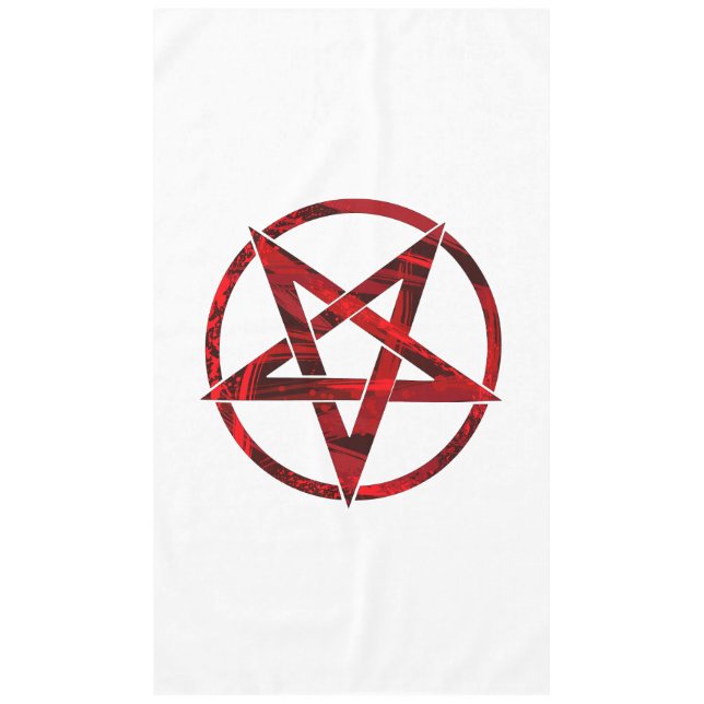 Red Devil Pentagram Tablecloth (Front)