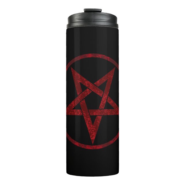 Red Devil Pentagram Thermal Tumbler (Front)