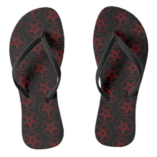 Red Devil Pentagram Thongs