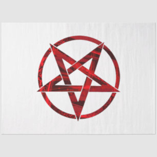 Red Devil Pentagram Tissue Paper