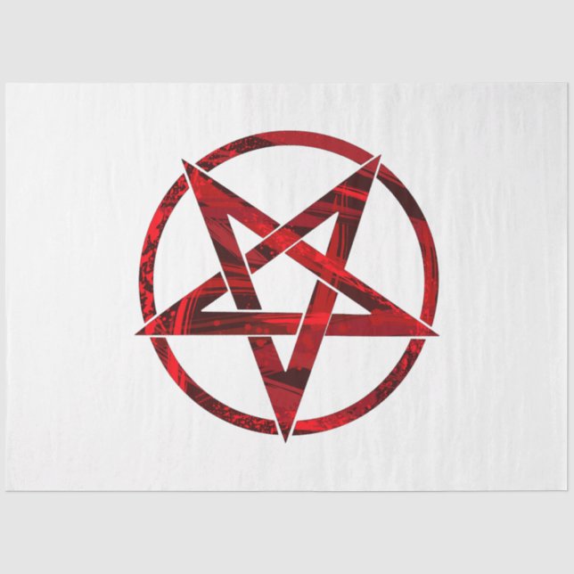 Red Devil Pentagram Tissue Paper (Front)