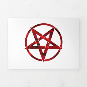 Red Devil Pentagram Tri-Fold Announcement