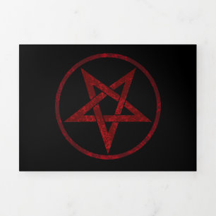 Red Devil Pentagram Tri-Fold Programme