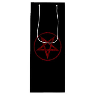 Red Devil Pentagram Wine Gift Bag