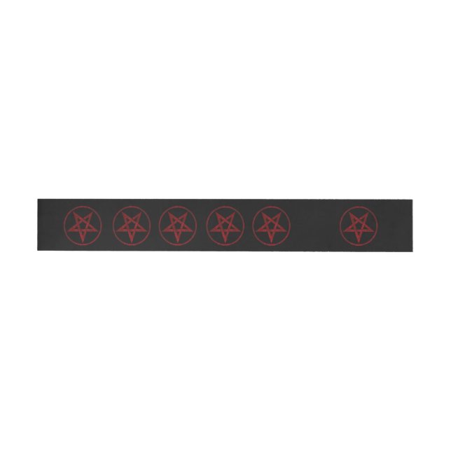 Red Devil Pentagram Wraparound Address Label (Individual)