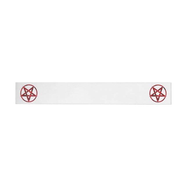 Red Devil Pentagram Wraparound Address Label (Individual)