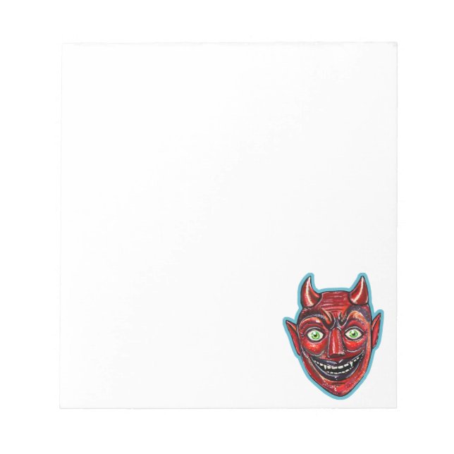 Red Devil Vintage Halloweenies  Notepad (Front)