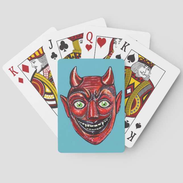 Red Devil Vintage Halloweenies  Playing Cards (Back)