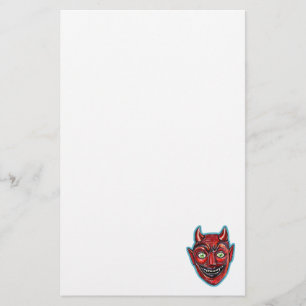 Red Devil Vintage Halloweenies  Stationery