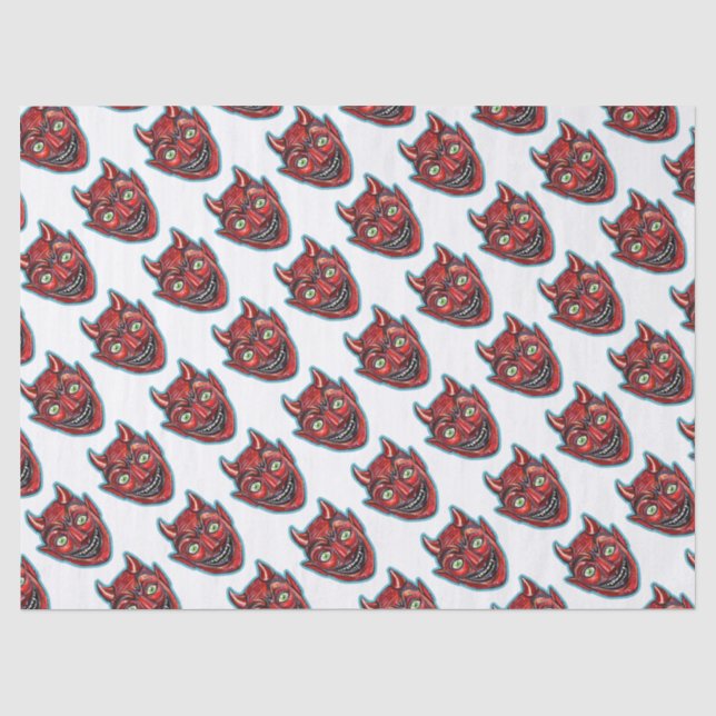 Red Devil Vintage Halloweenies  Tissue Paper (Front)