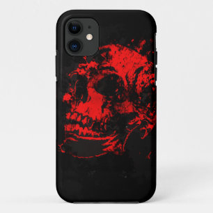 Red Devil's Skull Creepy Artwork iPhone 11 Case