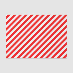 Red Diagonal Stripes Tissue Paper