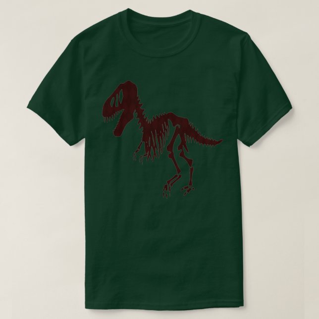 Red Diamond Dinosaur Fossil T-Shirt (Design Front)