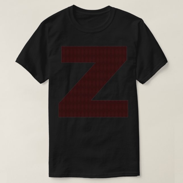 Red Diamond Letter Z T-Shirt (Design Front)