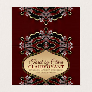 Red Diamond Love Goddess Temple Tarot Business Card