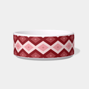 Red diamond pattern bowl