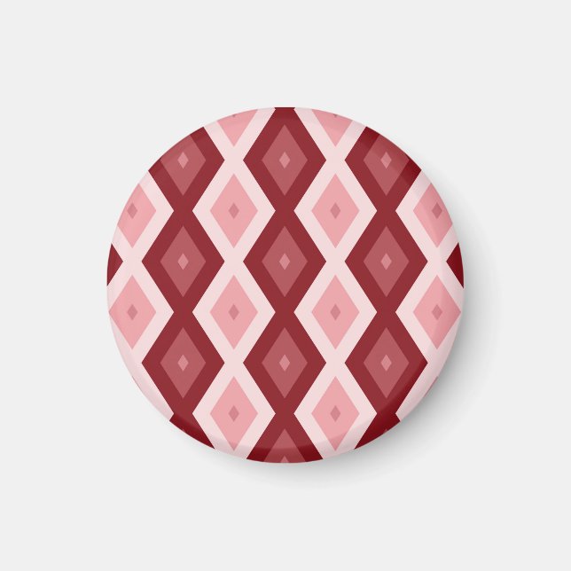 Red diamond pattern magnet (Front)