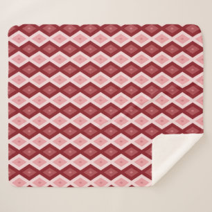 Red diamond pattern sherpa blanket